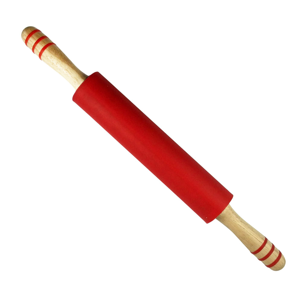 Rolo para Massa em Silicone 43cm Kenya Vermelho - Spicy