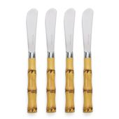 CONJUNTO-DE-4-ESPATULAS-PARA-PATE-EM-ACO-INOX-BAMBOO-KENYA