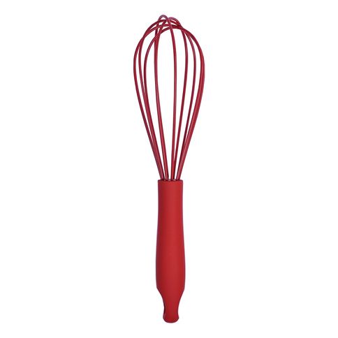 Colher Batedora de Silicone 26cm Kenya Vermelha