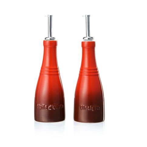Galheteiros para Azeite e Vinagre em Cerâmica Le Creuset Vermelho