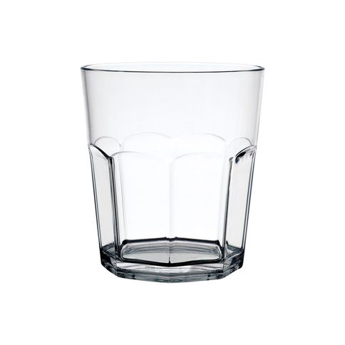 Copo Baixo em Acrílico Oitavado 390ml KOS Transparente