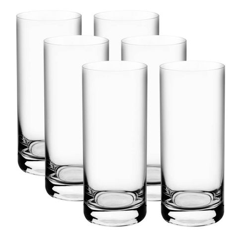 6 Copos Altos em Cristal Ecológico 350ml 14cm