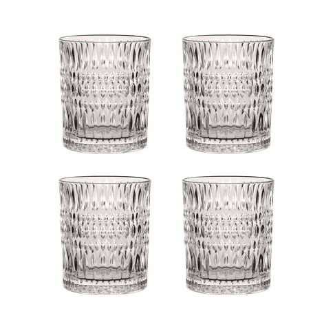 4 Copos Baixos Ethno em Vidro Cristal 294ml Nachtmann