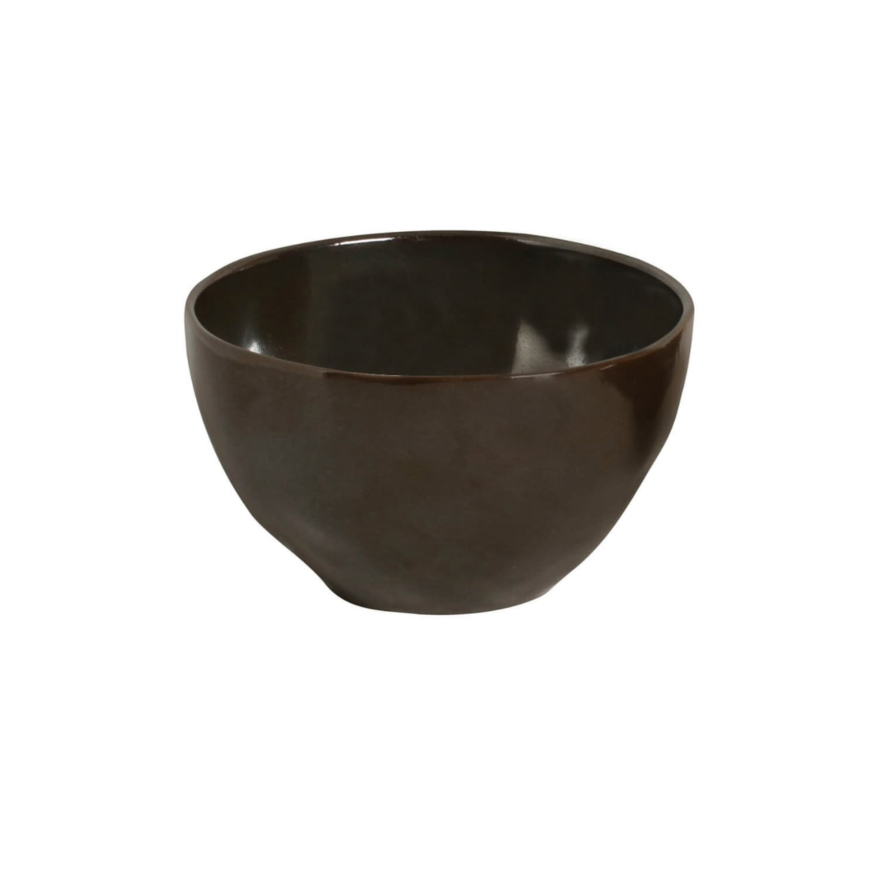 Bowl Geo Orgânico 558ml em Cerâmica 13,3cm Porto Brasil Marrom