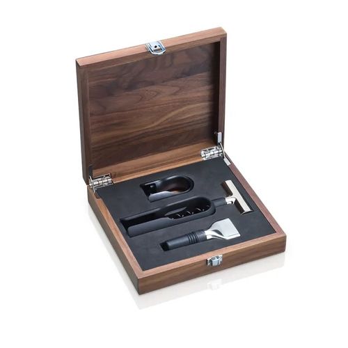Kit Vinho 3 Peças Baric Sommelier em Aço Inox WMF Preto