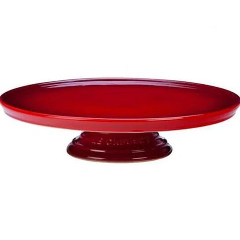 Suporte para Bolo em Cerâmica Premium 31 cm Le Creuset Suporte para Bolo em Cerâmica 30cm Le Creuset Vermelho