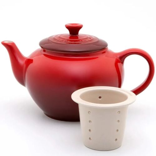 Bule de Chá Vermelho com Infusor em Cerâmica 600ml Le Creuset
